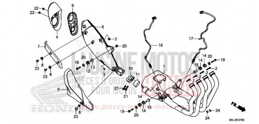 SILENCIEUX D'ECHAPPEMENT CB1000RAJ de 2018